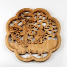 Holz-Wandbild "Malerei", asiatische Wanddeko