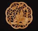 Holzwandbild "Chinesisches Schach", Wandbild Holz