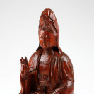 Holzskulptur Kuan Yin, Guanyin Statue aus Holz, Höhe: 38 cm 