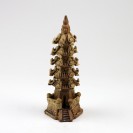 Keramik-Figur Tempel-Pagode, Bonsai-Deko
