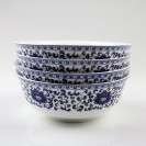 Reisschalen-Set "Blütenornament", 4 Porzellanschalen