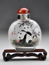 Snuff Bottle "Pandas im Bambuswald" (rund)