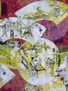 Tuch "Palastszenen", roter Schal