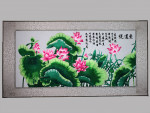 Stickbild Chinesische Blumen "Lotosblueten"