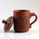 Yixing-Ton-Teetasse mit Deckel 
