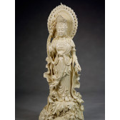 Blanc-de-Chine "Yiye Guanyin", Figur aus Dehua Porzellan