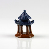 Keramikfigur "Tempel-Pavillon", chinesische Bonsai-Deko (M)