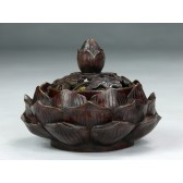 Weihrauchschale, Räuchergefäß "Lotus der Reinheit", Räucherschale Messing/Bronze