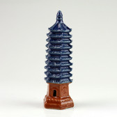 Chinesische Pagode, Keramikfigur, asiatische Garten-Deko (L)