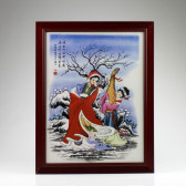 Chinesisches Porzellanbild "Wang Zhaojun" - Die Vier Schönheiten, Wandbild Porzellan