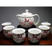 Teeservice "Kirschblüte", chinesisches Porzellan-Teeservice