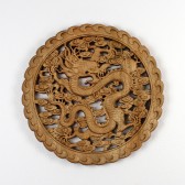 Wandornament Holz "Feng Shui Drache", Holz-Wandbild