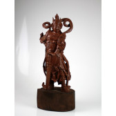 Holzskulptur Bodhisattva "Wei Tuo" Holz-Figur Skanda, Höhe: 70 cm 