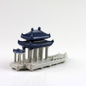 Keramik-Figur "Chinesisches Teehaus", Brunnen-Dekoration (L)