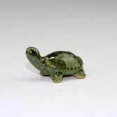 Keramikfigur "Schildkröte" grün, Bonsaifigur
