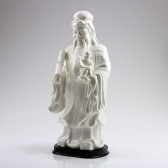 Porzellanfigur "Fu Xing" Feng Shui Glücksgott, Blanc de Chine