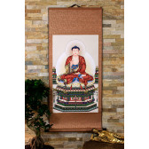 Rollbild "Amitabha" Buddha, Bodhisattva der Ruhe auf Stoff