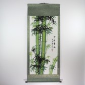 Rollbild "Grüner Bambus", chinesisches Wandbild