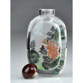 Snuff Bottle "Der große Fluss", chinesische Hinterglasmalerei