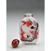 Snuff Bottle "Vögel auf Pflaumenbaum", Schnupftabakfläschchen