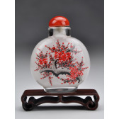 Snuff Bottle "Pflaumenblüte", chinesische Schnupftabakflasche (rund)