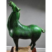 Tang-Pferd "Stolz - Jadegrün" Pferdeskulptur