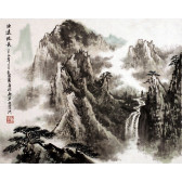 Chinesische Malerei "Landschaft von Yandangshan", Peng Guo Lan