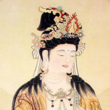 Buddhistisches Bild der Guanyin, Rollbild China