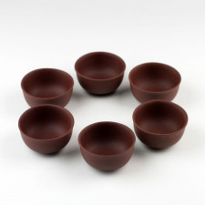 Chinesische Teetassen Ton, Yixing-Ton Teeschalen-Set 6-teilig