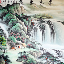 Rollbild, chinesische Landschaftsmalerei 