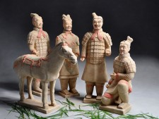 Terrakotta-Krieger aus Xi'an Komplett-Set (hell, 42cm Serie)