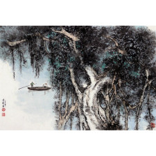 Peng Guo Lan "Banyan-Baum", chinesische Malerei