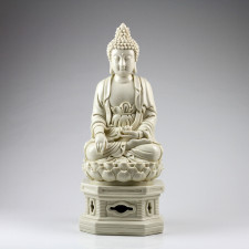 Buddha Amitabha Porzellanskulptur