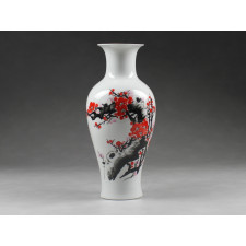 Chinesische Vase Porzellan Keramik "Unberührtheit der Pflaumenblüte"