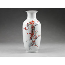 China Vase Blumenvase Keramik "Winterglück"