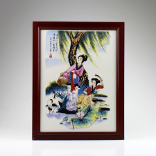 Chinesisches Bild "Xi Shi", Porzellanbild  "Die vier Schönheiten"