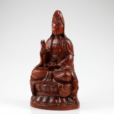 Guanyin Figur aus Holz, asiatische Deko