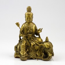 Guanyin auf Elefant Bronze-Statue