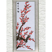 Stickbild "Die Vier Edlen – Pflaumenblüte"