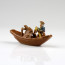 Bonsai-Figur Fischerboot, asiatische Gartendeko