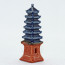 Bonsai-Figur Pagode, quadratisch - handgefertigte Keramik