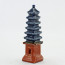 Bonsai-Figur Pagode, quadratisch - handgefertigte Keramik