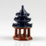 Bonsai-Figur "Tempel-Pagode", Keramikfigur mit Schwingdächern