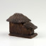 Bonsai-Figur "Bauernhaus mit Anbau", asiatische Keramik-Deko