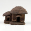 Bonsai-Figur "Bauernhaus mit Anbau", asiatische Keramikfigur