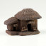 Bonsai-Figur "Bauernhaus mit Anbau", Keramikfigur