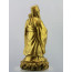 Glücksgott Fu Xing, goldfarbene Messingfigur