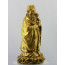Glücksgott Fu Xing, goldfarbene Messingfigur