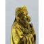 Glücksgott Fu Xing, goldfarbene Messingfigur