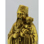 Glücksgott Fu Xing, goldfarbene Messingfigur
